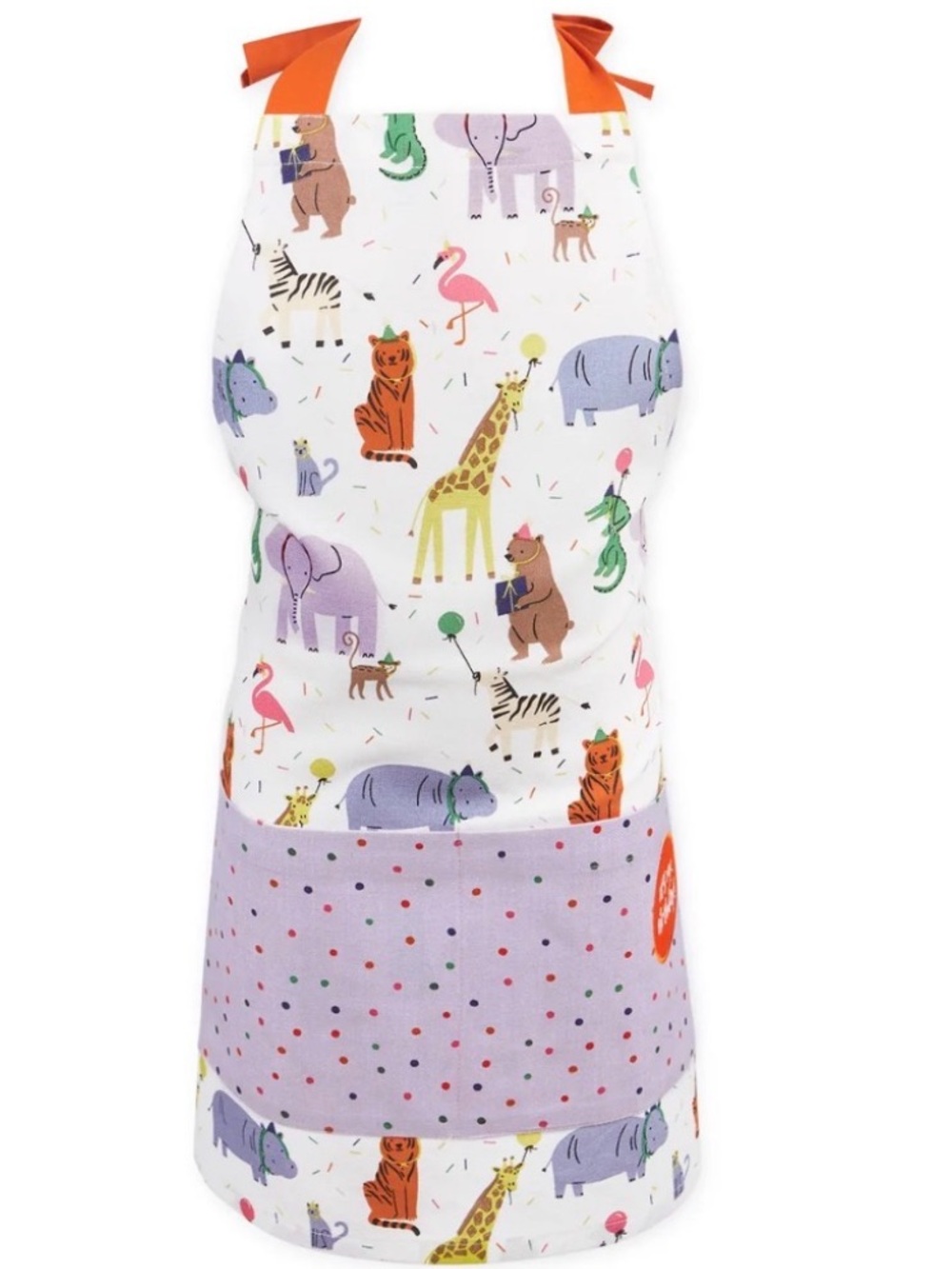DII Children’s Apron NWT - Cute Animal Party Print 20x23 Kids Craft Baking - Picture 2 of 5